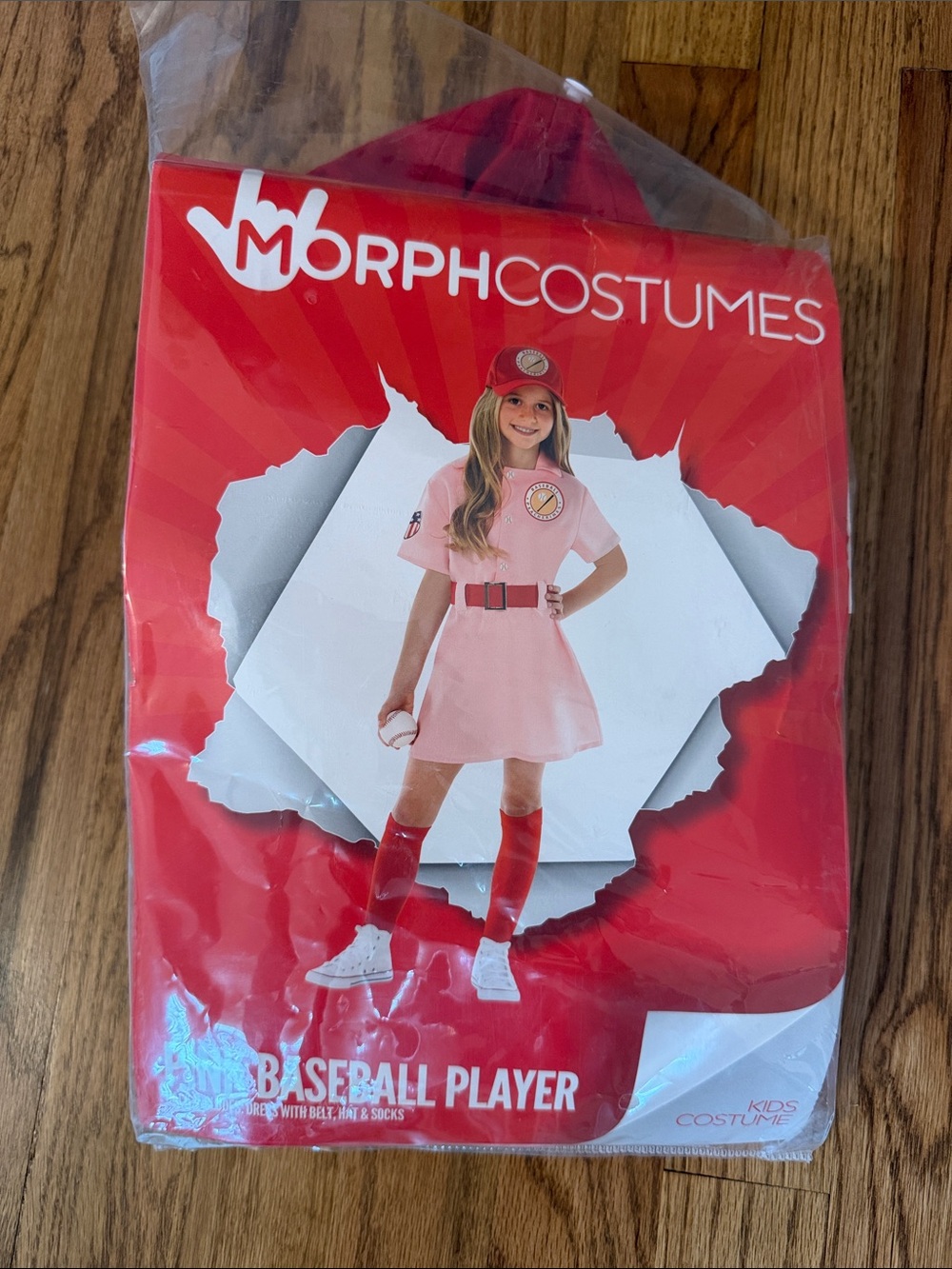 Target Pink and Red Kids Baseball Costume by Morphcostumes